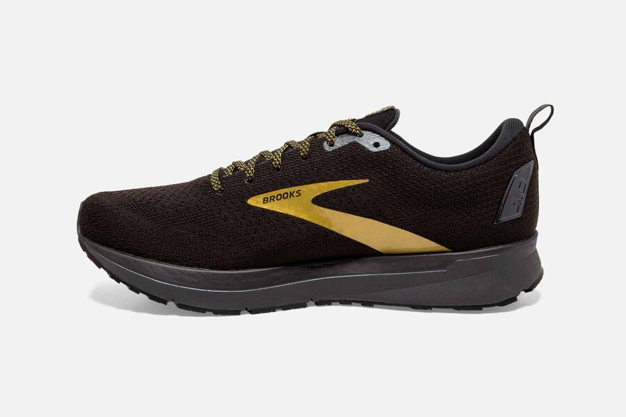 Revel 4 Road Brooks Running Shoes NZ Mens - Black/Gold - AVPTYC-218